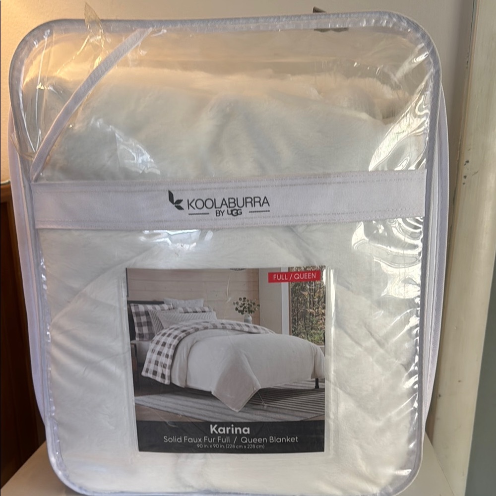 Koolaburra White Faux Fur Blanket